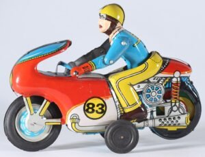 Vintage CHINA TOYS tinplate motorcycle #
