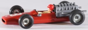 Vintage KELLERMANN (CKO) tinplate race car Ferrari with friction drive in original box #433