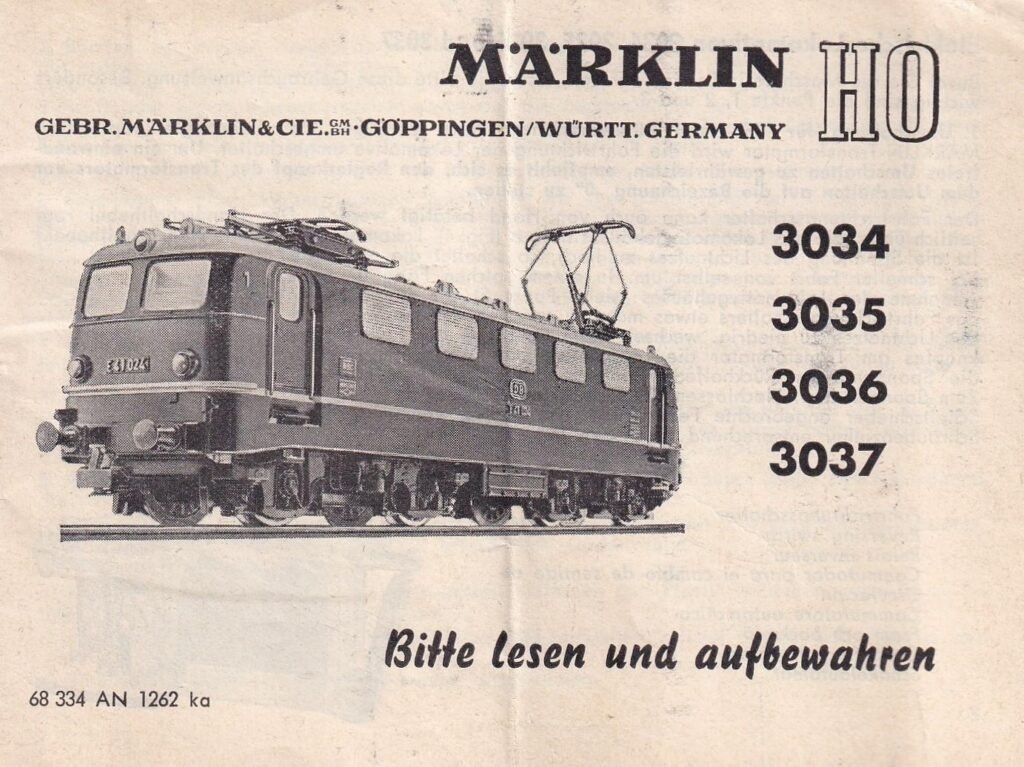Märklin manual 3034 3035 3036 3037 international version