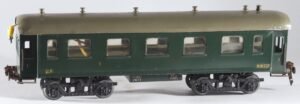 Vintage toys BLZ (France) tinplate 0 gauge passenger coach 1st Class SNCF